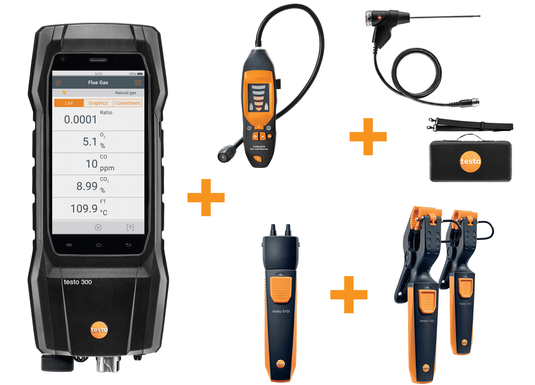 Testo 300 Flue Gas Analyser Ultra Smart Kit, 300564300202